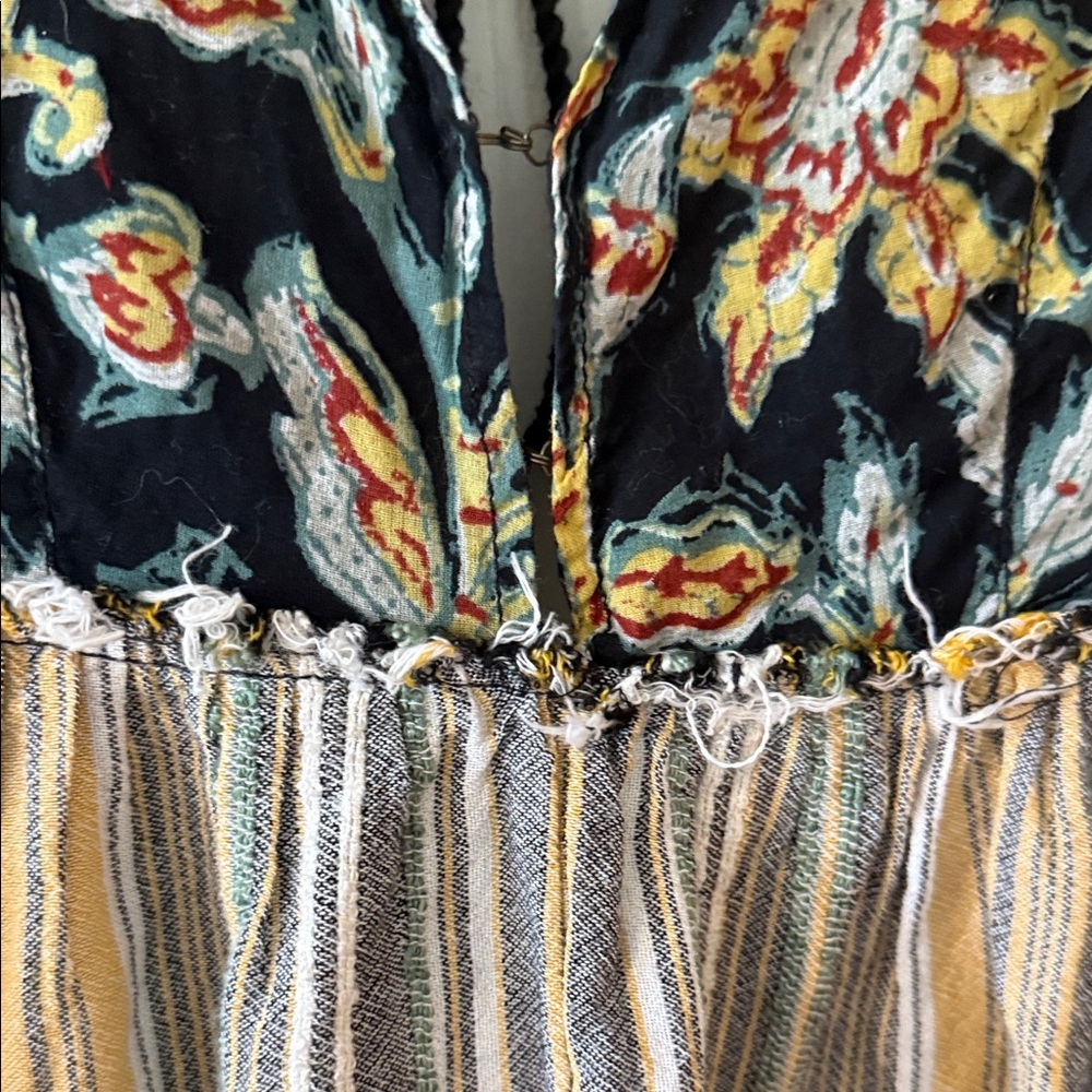 Free People Multicolor Striped Embroidered Blouse - Picture 2 of 7